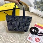 Fendi Roll Mini Ff Chenille Bag Dark Blue 16Cm 8Bs096Asu1F1Pqk - Image 9