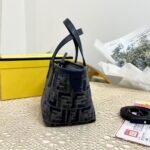 Fendi Roll Mini Ff Chenille Bag Dark Blue 16Cm 8Bs096Asu1F1Pqk - Image 7