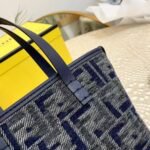 Fendi Roll Mini Ff Chenille Bag Dark Blue 16Cm 8Bs096Asu1F1Pqk - Image 6