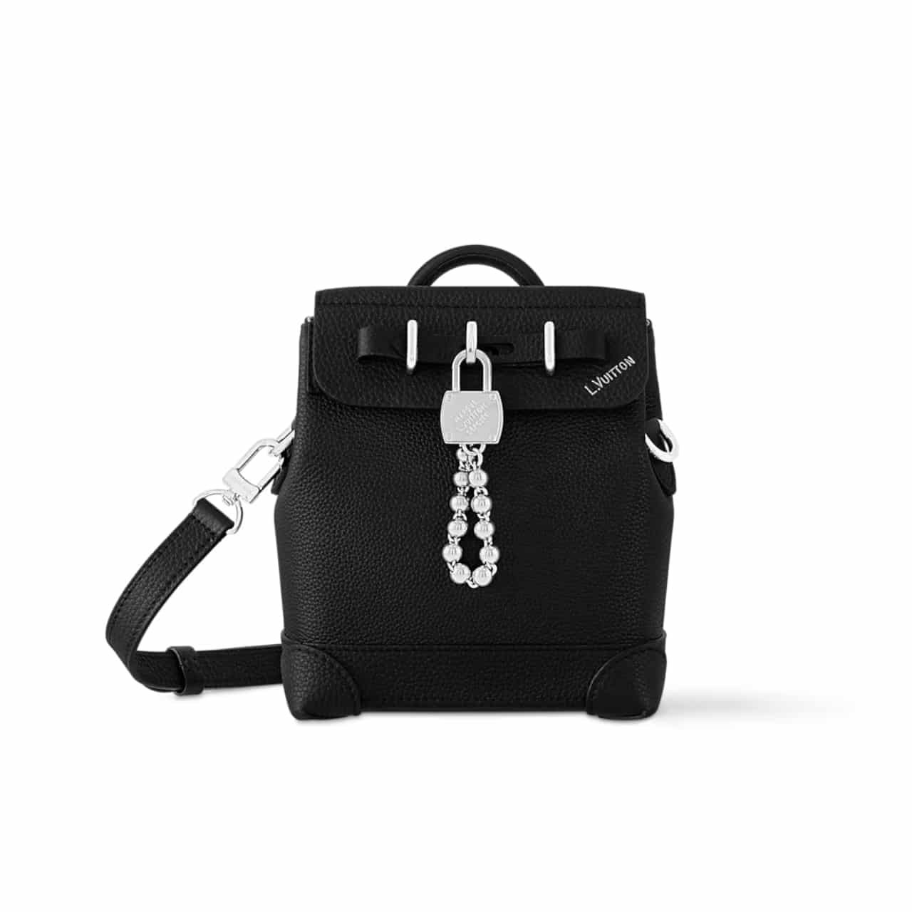 131-3-3 Louis Vuitton Steamer Bag 15 Black 16.5Cm M11637 - Image 1