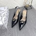 Valentino Vlogo The Bold Edition Slingback Pumps In Patent Leather 60Mm In Black - Image 2