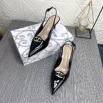 Valentino Vlogo The Bold Edition Slingback Pumps In Patent Leather 60Mm In Black - Image 3
