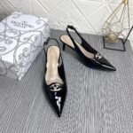 Valentino Vlogo The Bold Edition Slingback Pumps In Patent Leather 60Mm In Black - Image 5