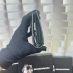 Prada Saffiano Leather Vertical Short Wallet Flap Triangle Logo Black 10Cm - Image 5