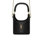Saint Laurent Gaby Bucket Bag In Black 18Cm 7639611El071000