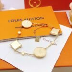 Louis Vuitton Color Blossom Bb Bracelet Gold Tone With Blue Q05979 - Image 4