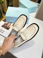 Prada Patent Leather Loafers Nude - Image 3