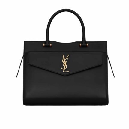 Saint Laurent Uptown Medium Leather Tote Bag Black 31Cm 6365430Sx0J1000