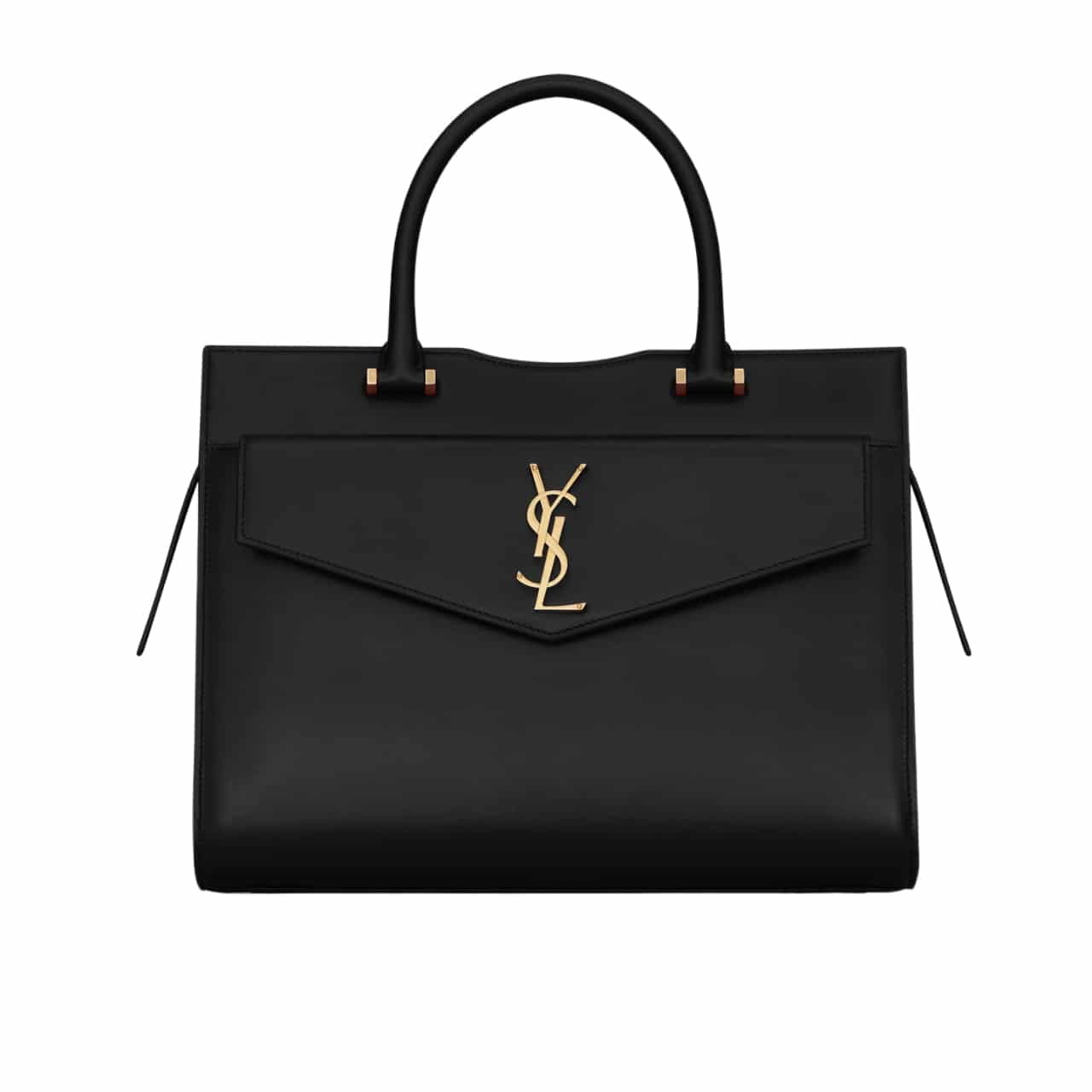 20-29 Saint Laurent Uptown Medium Leather Tote Bag Black 31Cm 6365430Sx0J1000 - Image 1