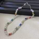 Louis Vuitton Mng Pearls Party Necklace Multicolor With Silver Metal M01500 - Image 5