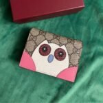 Gucci Gg Mini Wallet With Owl Detail Beige And Dark Brown 11Cm - Image 2
