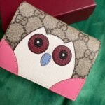 Gucci Gg Mini Wallet With Owl Detail Beige And Dark Brown 11Cm - Image 3
