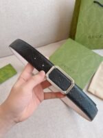 Gucci Black Signature Leather Belt 3.5Cm - Image 5