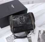 Saint Laurent Niki Baby In Vintage Leather Black 21Cm 6331600En041000 - Image 2