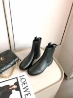 Chanel Ankle Boots With Elastic Side Panels Black - Image 5