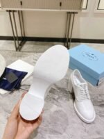Prada Heeled Brushed Leather Lace-Ups White - Image 2