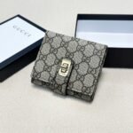 Gucci Ophidia Short Wallet Canvas Grey 11Cm - Image 2