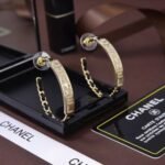 Chanel Earrings Black Gold - Image 2