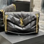 Saint Laurent Puffer Medium In Leather Gold Hardware Black 35cm 5774751EL071000 - Image 2