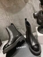 Chanel Short Boots Matte Leather Black - Image 5
