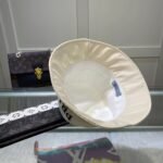 Prada Embroidered Logo Bucket Hat In White - Image 2