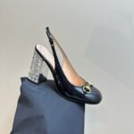 Gucci Women’s Horsebit Pump With Crystals Black ‎795984 Bnc00 1000 - Image 3