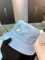 Prada Renylon Bucket Hat Light Blue - Image 5