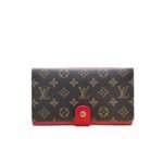 Louis Vuitton Horizontal Wallet Monogram Brown And Red 20Cm