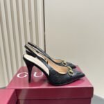Gucci Women’s Horsebit Pump Gg Leather Black 792065 Aaegj 1000 - Image 5
