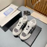 Valentino Vl7N Low-Top Sneaker In Calfskin And Mesh Fabric With Bands Black Xy0S0C58Swfq1X - Image 5