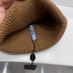 Prada Wool And Cashmere Beanie Sliver Brown Umd489 3Im F0040 S 211 - Image 4