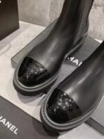 Chanel Short Boots Matte Leather Black - Image 8