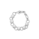 Louis Vuitton Lv Studs Bracelet Silver M1146A