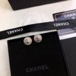 Chanel Cc Button Strass Earrings - Image 7