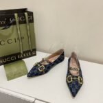 Gucci Women’S Gg Horsebit Ballet Flat Denim 635101 2Kq80 4462 - Image 3