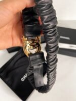 Chanel Leather Belt With Swarovski Stone Variable 30Mm - Image 6