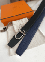 Hermes Reversible Leather Belt Navy 38Mm - Image 2