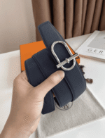 Hermes Reversible Leather Belt Navy 38Mm - Image 3