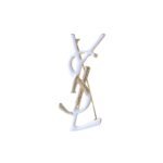 Saint Laurent Ysl Brooch White