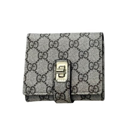 Gucci Ophidia Short Wallet Canvas Grey 11Cm