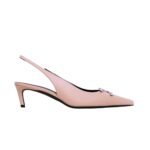 Celine Alma Triomphe Slingback In Glossy Calfskin Light Pink