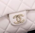 Chanel Maxi Hobo Bag Black Calfskin And Gold Tone Metal White 28Cm As4339 - Image 4