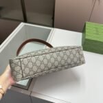 Gucci Gg Emblem Small Shoulder Bag Beige And Dark Brown 30Cm 815218 Faeaa 9762 - Image 4