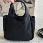 Prada Re Nylon And Nappa Leather Mini Bag With Bow Black 20Cm 1Bc241 Rp0C F0002 V Oxo - Image 3