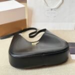 Prada Large Shoulder Bag With Topstitching Black 40Cm 1Bc181 2Aix F0002 V Ooo - Image 4