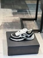 Chanel Cc Embossed Logo Suede Black White - Image 10