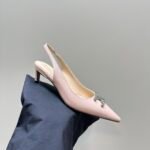Celine Alma Triomphe Slingback In Glossy Calfskin Light Pink - Image 2
