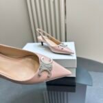 Celine Alma Triomphe Slingback In Glossy Calfskin Light Pink - Image 5