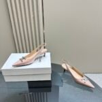 Celine Alma Triomphe Slingback In Glossy Calfskin Light Pink - Image 6