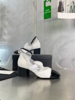 Chanel Mary Janes White And Black G40097 Y56613 K5928 - Image 8